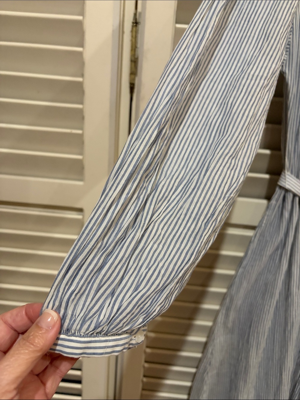 Universal Thread Blue & White Striped Button and belted Dress, Small,NWT - Picture 4 of 5